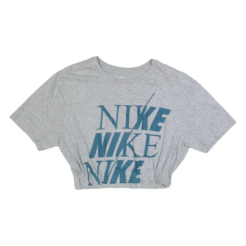 NIKE Cropped Womens T-Shirt Grey M