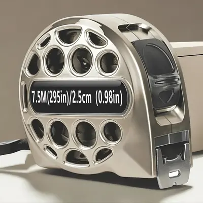 25FT Stainless Steel Measuring Tape, Double-sided Scale Waterproof Portable Retractable Measure Ruler, Hand Measuring Tool fo...