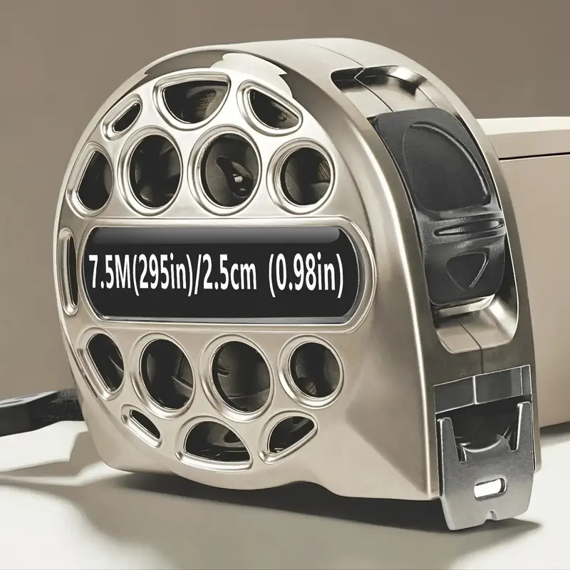 25FT Stainless Steel Measuring Tape, Double-sided Scale Waterproof Portable Retractable Measure Ruler, Hand Measuring Tool fo...