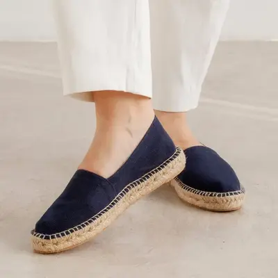 Mila Sustainable, Eco Friendly, Vegan Canvas Espadrille Flats - Navy | Size: 6.5 US (37EU) | Color: Navy Blue