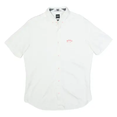 HUGO BOSS Mens Plain Shirt White M