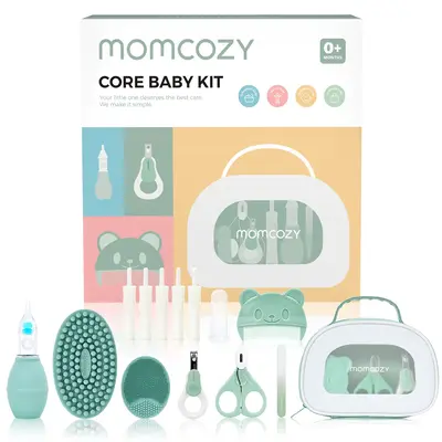 Momcozy Core Baby Kit, Baby Essential Kit for Grooming & Health & Cleansing Care, Includes Nail File Kits, Nasal Aspirator, G...