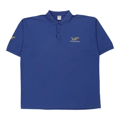 Vantage Racing Jerzees Polo Shirt - 2XL Blue Cotton
