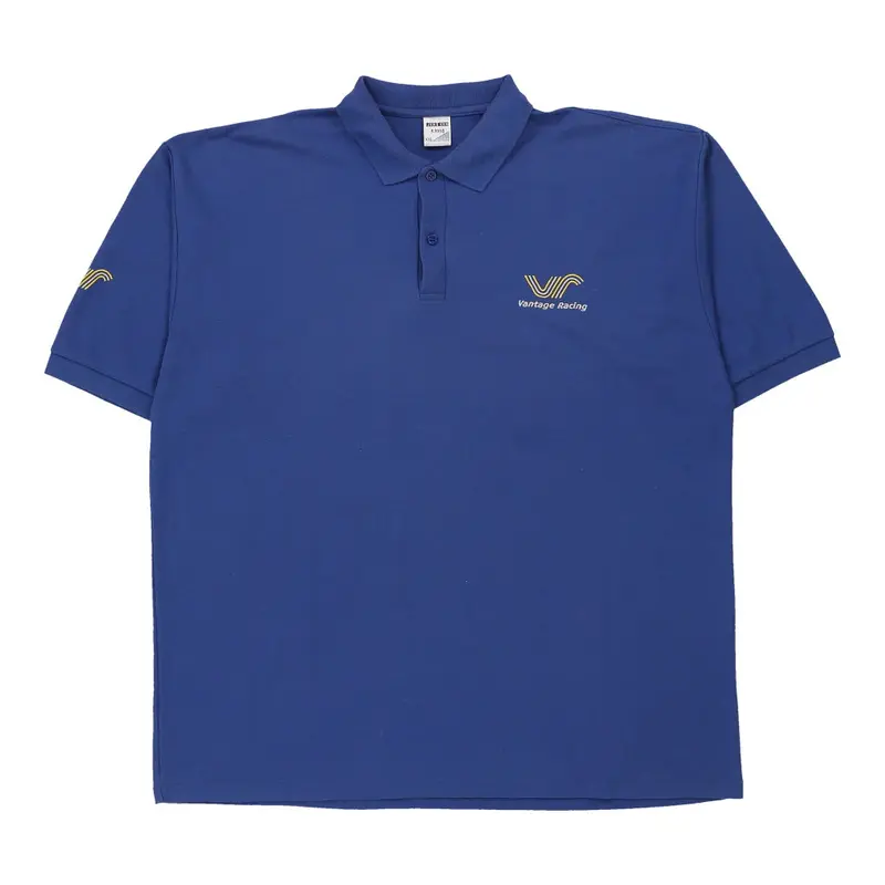 Vantage Racing Jerzees Polo Shirt - 2XL Blue Cotton