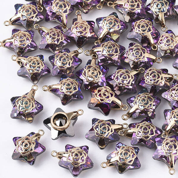 Electroplate Glass Pendants