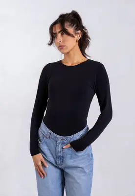 ORGANIC COTTON CREW-NECK LONG SLEEVE T-SHIRT | Size: XL