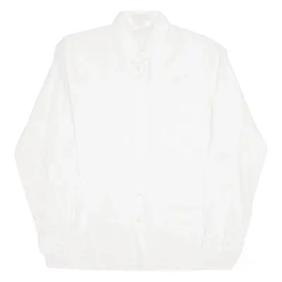DINO FORLIZZI Shirt White Geometric Long Sleeve Mens L