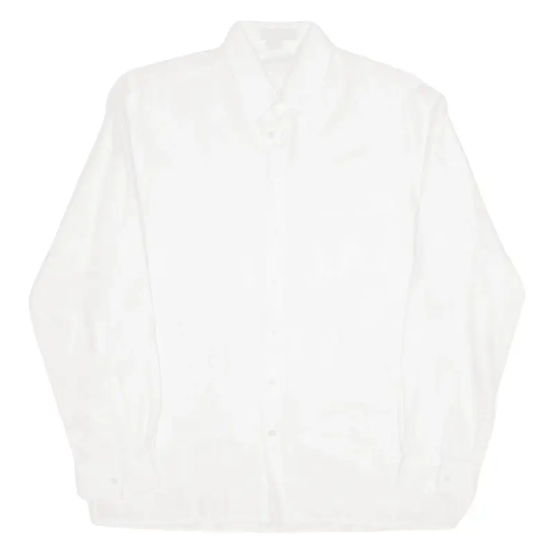DINO FORLIZZI Shirt White Geometric Long Sleeve Mens L