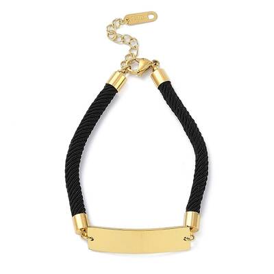 Ion Plating(IP) 304 Stainless Steel ID Bracelets for Women