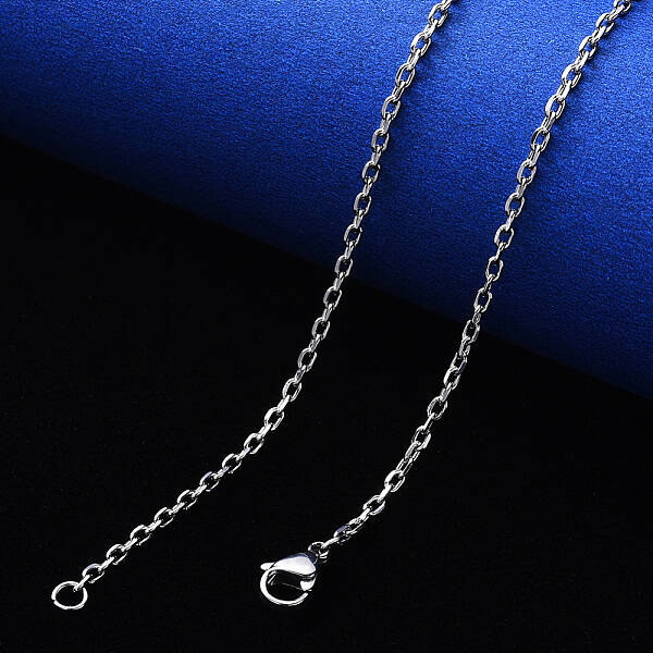 Non-Tarnish 304 Stainless Steel Cable Chain Necklace