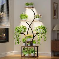 POZILAN Plant Stand with adjustable Grow Light: 8 Tier 62\
