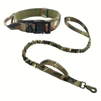 Dog Collar with Leash, 2 Counts/set Adjustable Nylon Collar with Buckle, Durable Dog Collar with Buckle, Dog & Cat Accessor...