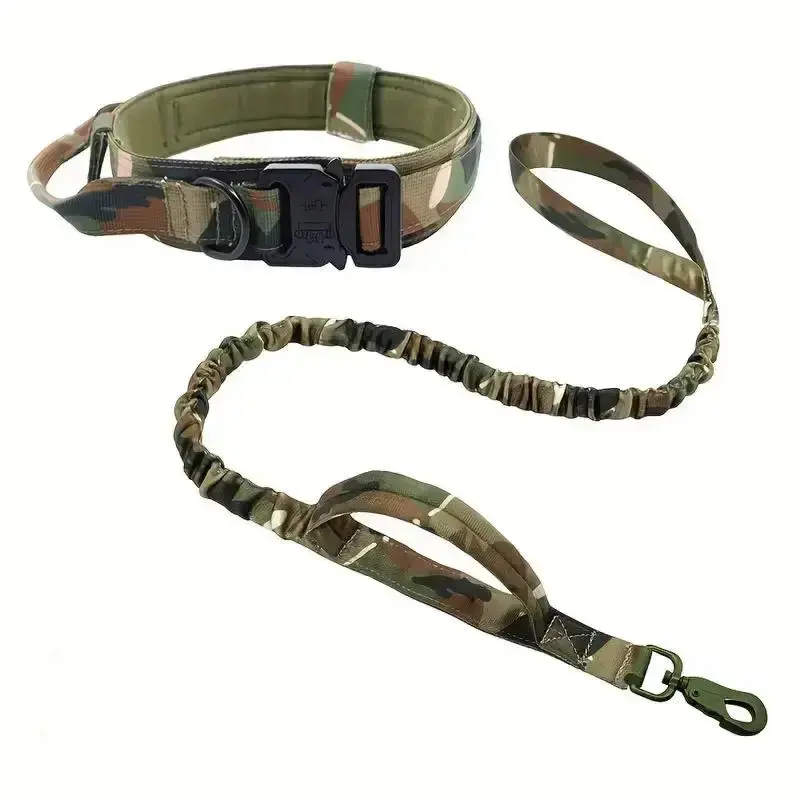 Dog Collar with Leash, 2 Counts/set Adjustable Nylon Collar with Buckle, Durable Dog Collar with Buckle, Dog & Cat Accessor...