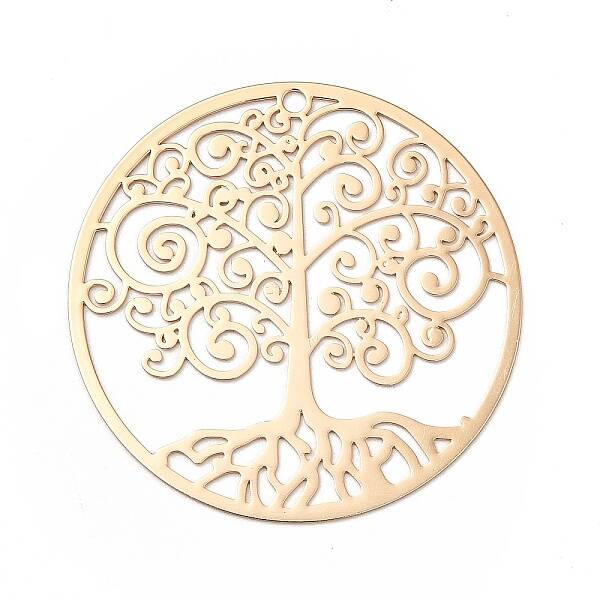 Rack Plating Brass Filigree Pendants