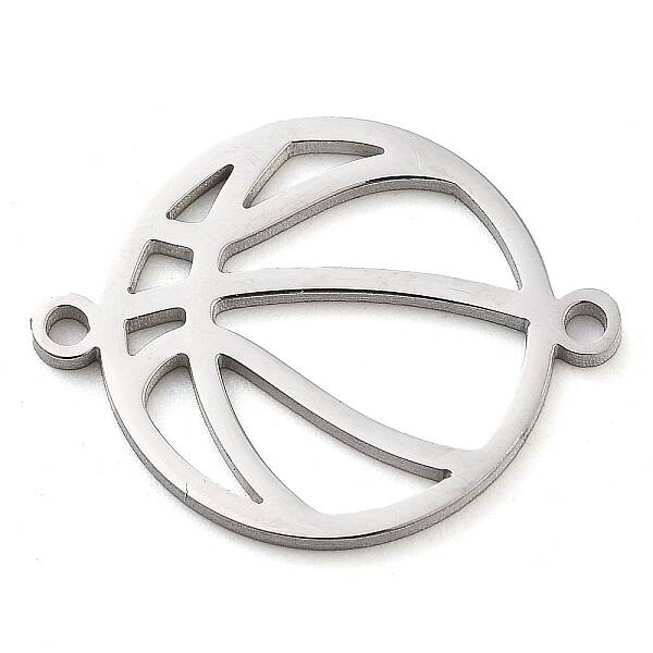 304 Stainless Steel Hollow Sport Ball Connector Charms
