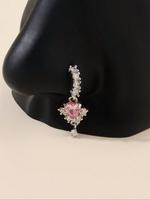 Elegant Rhinestone Decor Nose Ring, Fashionable Nose Ring for Women & Girls, Body Jewelry for Party, Daily Clothing Decor, Tr...