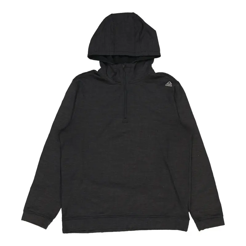 Reebok 1/4 Zip - Large Grey Polyester