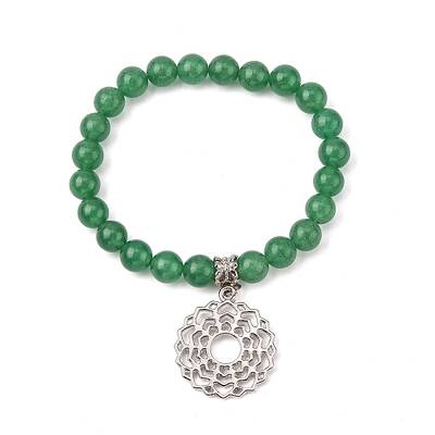 Natural Green Aventurine Beads Charm Bracelets