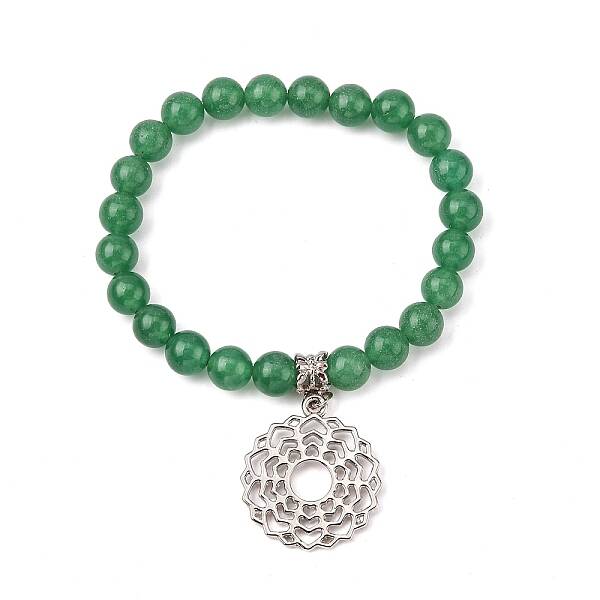 Natural Green Aventurine Beads Charm Bracelets
