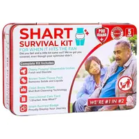 Funny Shart Survival Kit by Witty Yeti. Ultimate Poop Prank Gag Gift Set Contains Wet Wipes, Disposable Underwear, Tissues an...