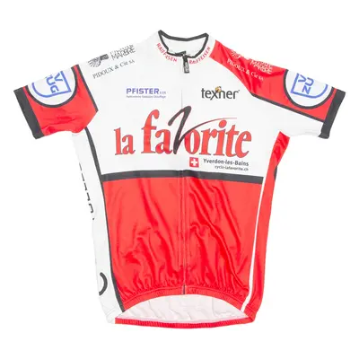 Cycling Mens Jersey Red Full Zip M