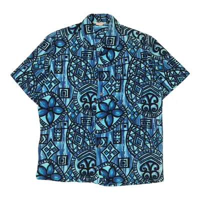 Unbranded Short Sleeve Shirt - Medium Blue Cotton