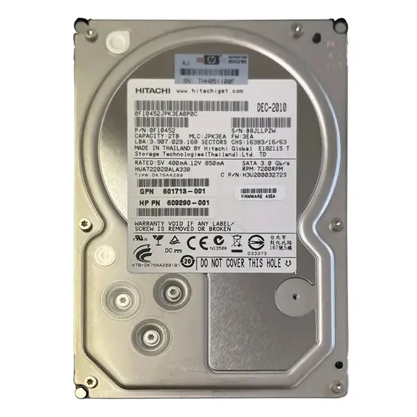 601713-001 HP 2TB 3Gb/s SATA 7200 3.5-inch 64MB Hard Drive