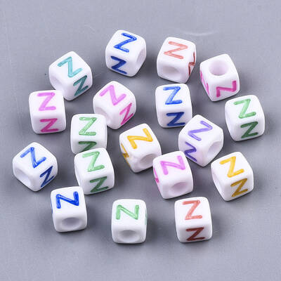 Opaque White Acrylic Beads