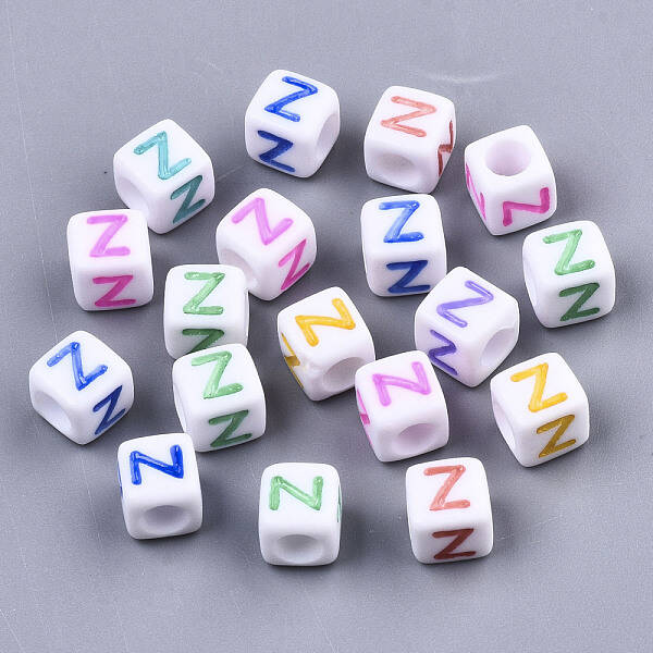 Opaque White Acrylic Beads