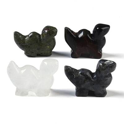 Natural Mixed Gemstone Dinosaur Figurines