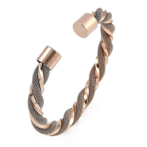 Ion Plating(IP) 304 Stainless Steel Cuff Bangles for Women