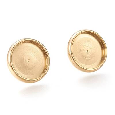 Ion Plating(IP) 304 Stainless Steel Stud Earring Settings