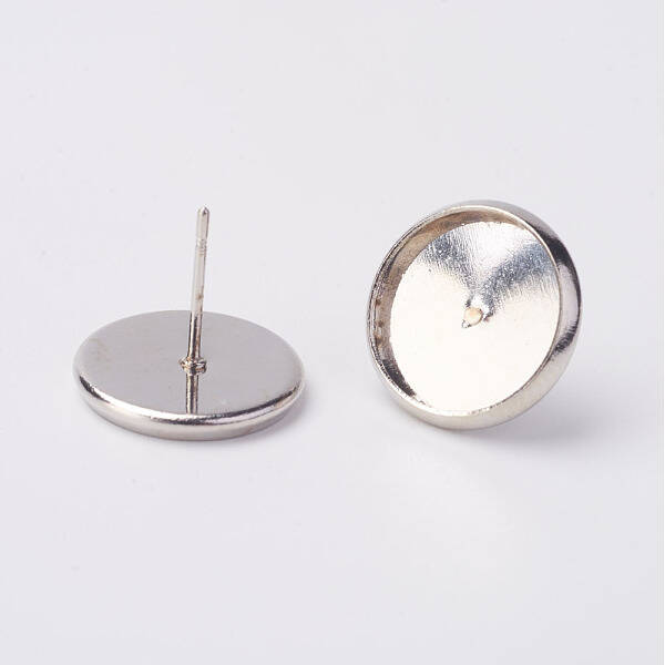 Brass Stud Earring Settings