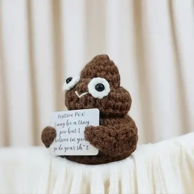 Cute Positive Poop Crochet Ornament, Handmade Crochet Positive Poop Decorations, Funny and Cute Gift, Perfect Hilarious Gift ...