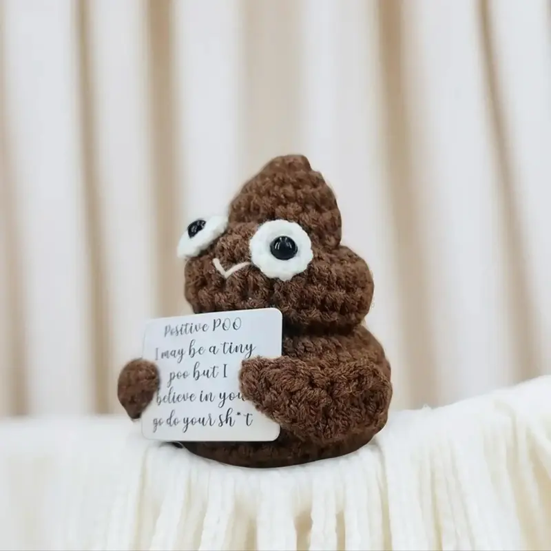 Cute Positive Poop Crochet Ornament, Handmade Crochet Positive Poop Decorations, Funny and Cute Gift, Perfect Hilarious Gift ...