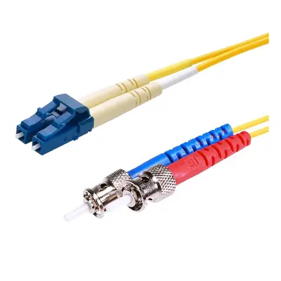 46059 Monoprice SMF Optic Cable LC-ST UL 2mm 9/125 OFNR Duplex Yellow 9m