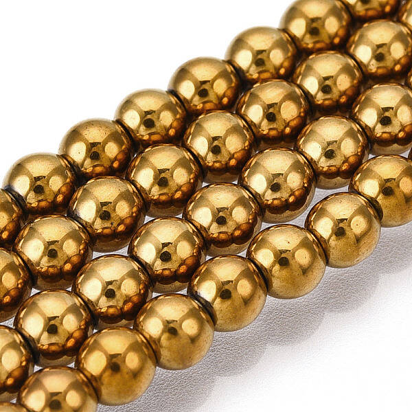 1Strand Grade A Non-Magnetic Synthetic Hematite Beads Strands