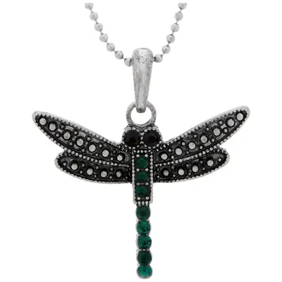 Colors of Life Dragonfly Necklace - Magenta