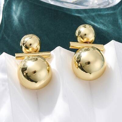 Brass Stud Earrings