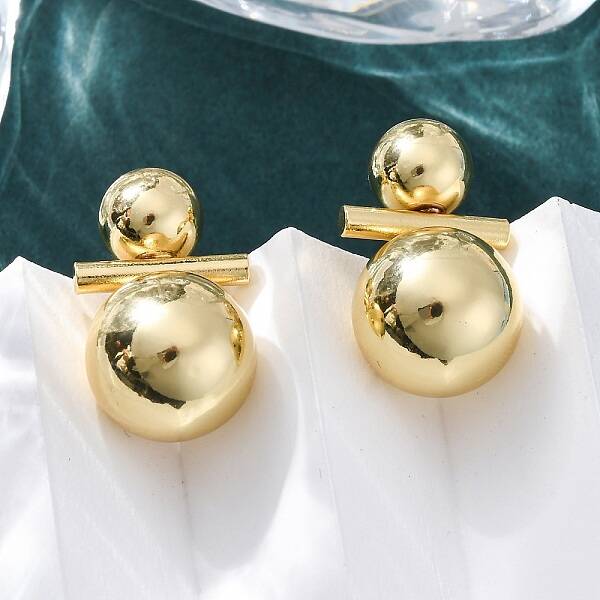 Brass Stud Earrings