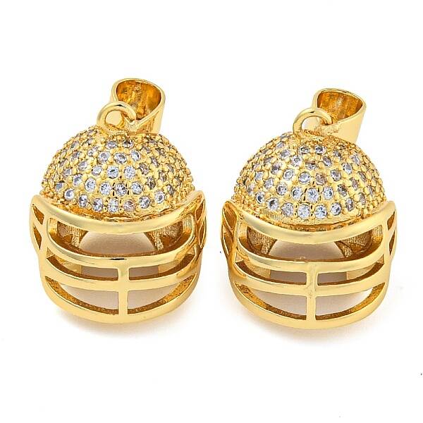 Rack Plating Brass Micro Pave Cubic Zirconia Pendants