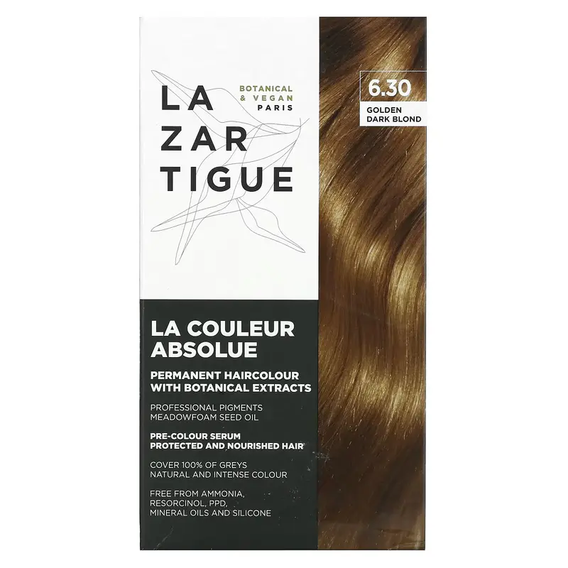 Lazartigue The Absolute Color Tintura permanente per capelli 6.30 Biondo scuro dorato 143 ml
