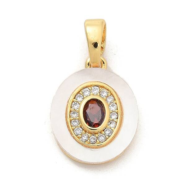Brass Micro Pave Cubic Zirconia Pendents