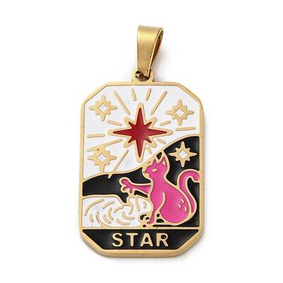 Ion Plating(IP) 304 Stainless Steel Enamel Pendants