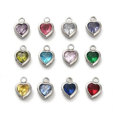 304 Stainless Steel Rhinestone Pendants