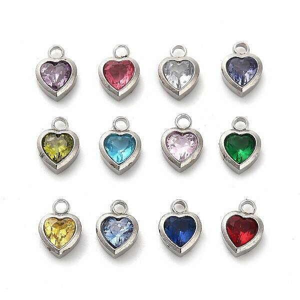 304 Stainless Steel Rhinestone Pendants