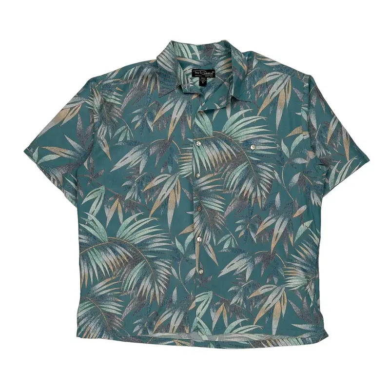 Made In Usa Tori Richard Hawaiian Shirt - XL Blue Cotton