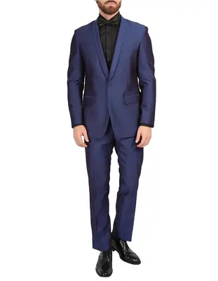 Mens Navy Blue Wedding Tuxedo - Dark Blue Tuxedo Suit