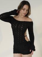 See-Through Neckline Wrap Cutout Backless Split Romper Casual Womenswear Spandex