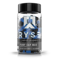 RYSE Project Blackout Pump Cap Max - Pre Workout Nitric Oxide Booster Supplement for Men - Pumps & Blood Flow - 30 Servings (...